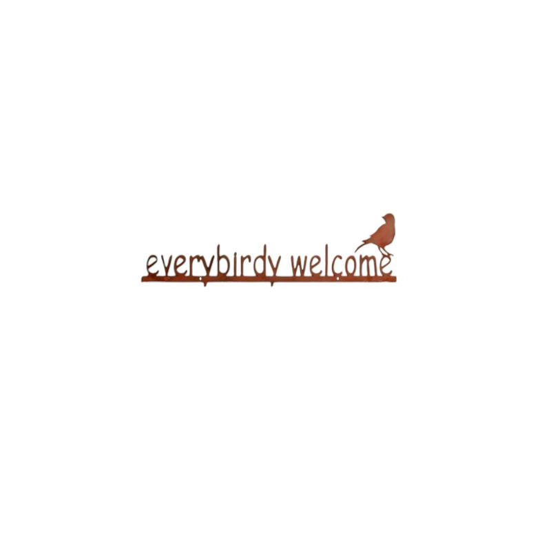everybirdy welcome, wanddecoratie